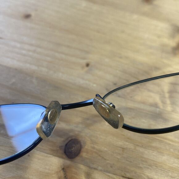 BADA Los Angeles Black Oval Eyeglass Frame Vtg Glasses 48-21 140 BL 1652 - Picture 3 of 11